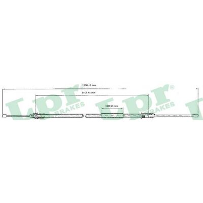 Cable de freno de mano Renault C0402B - Trasero Derecho para Disco Cable de freno de mano Renault C0402B - Trasero Derecho para Disco