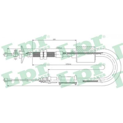Cable de embrague LPR C0483C para Renault 25 - C0483C Cable de embrague LPR C0483C para Renault 25 - C0483C