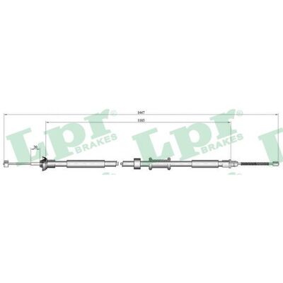 LPR - C0517B - Trasera derecha - Fiat Panda - Cable de freno de mano LPR - C0517B - Trasera derecha - Fiat Panda - Cable de freno de mano
