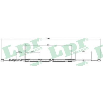 CABLE de Freno de Mano Trasero Skoda Octavia C0811B - Freno de Tambor CABLE de Freno de Mano Trasero Skoda Octavia C0811B - Freno de Tambor