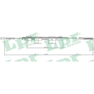 Cable de freno de mano para Seat Inca VW Caddy - Freno de tambor trasero - OEM C0931B Cable de freno de mano para Seat Inca VW Caddy - Freno de tambor trasero - OEM C0931B