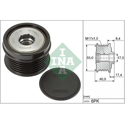 Rueda libre INA 535 0316 10 para Subaru - Alternador Rueda libre INA 535 0316 10 para Subaru - Alternador