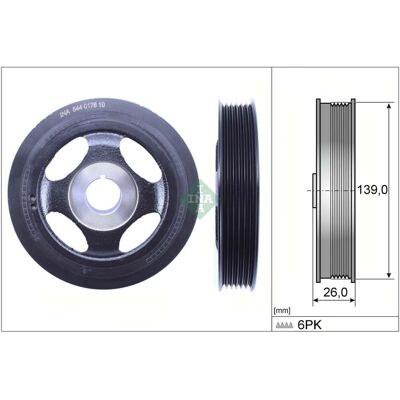 Polea de amortiguador OEM Toyota Lexus - 544 0178 10 Polea de amortiguador OEM Toyota Lexus - 544 0178 10