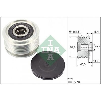Polea de alternador INA - 535 0295 10 Polea de alternador INA - 535 0295 10