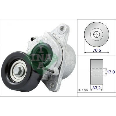 INA 534043510 Tensor de correa en V - Tensor para Nissan Navara D40 INA 534043510 Tensor de correa en V - Tensor para Nissan Navara D40
