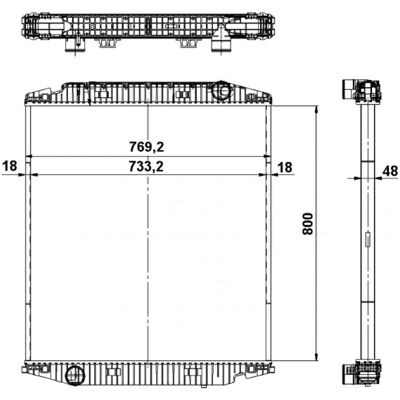 NRF Modelo 539567 Radiador de aluminio - Sistema de enfriamiento NRF Modelo 539567 Radiador de aluminio - Sistema de enfriamiento