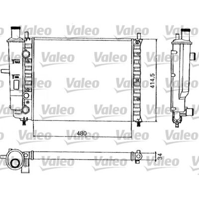 Radiador de aluminio VALEO 731582 - Enfriamiento del motor Radiador de aluminio VALEO 731582 - Enfriamiento del motor