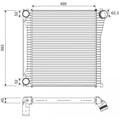 Intercooler VALEO 818397 - Aluminio - Sin sensor Intercooler VALEO 818397 - Aluminio - Sin sensor