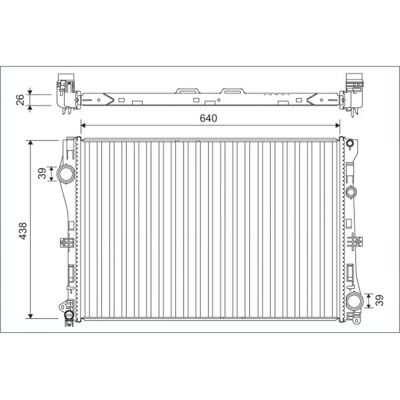 VALEO - 701142 - Aluminio - Sin termostato - Radiador de motor VALEO - 701142 - Aluminio - Sin termostato - Radiador de motor