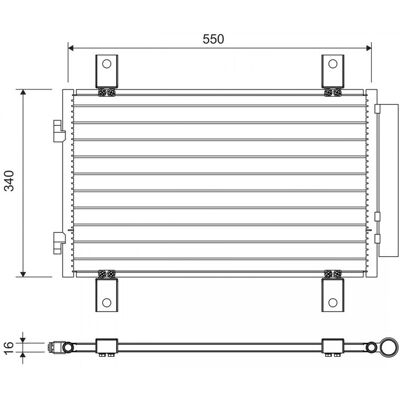 VALEO 814081 Condensador de Aire Acondicionado de Aluminio VALEO 814081 Condensador de Aire Acondicionado de Aluminio