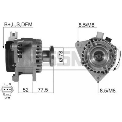 Alternador ERA 210330A - 14V 105A para Ford Focus C-Max Alternador ERA 210330A - 14V 105A para Ford Focus C-Max