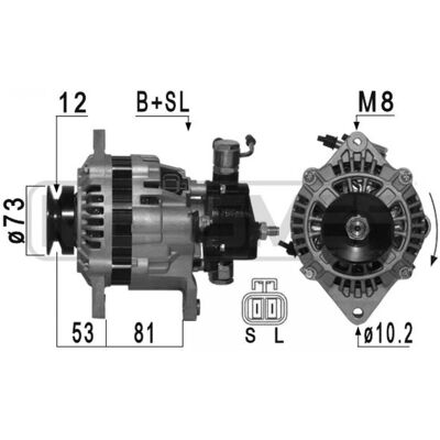 ERA - 210962A - 14V - 70A - Alternador ERA - 210962A - 14V - 70A - Alternador