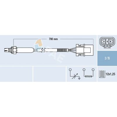 FAE - 77181 - Nissan Primera - Calefaccionado - Sensor de oxígeno FAE - 77181 - Nissan Primera - Calefaccionado - Sensor de oxígeno