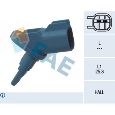 Sensor ABS FAE 78011 - Eje delantero, Efecto Hall, Sin cable, Ford, Volvo, Mazda Sensor ABS FAE 78011 - Eje delantero, Efecto Hall, Sin cable, Ford, Volvo, Mazda