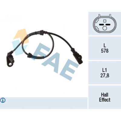 Sensor ABS FAE 78276 - Principio Hall - Nissan Micra / Note Sensor ABS FAE 78276 - Principio Hall - Nissan Micra / Note