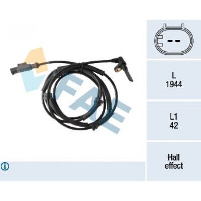 FAE - Alfa Romeo 147 - Principio Hall - Negro - Sensor ABS FAE - Alfa Romeo 147 - Principio Hall - Negro - Sensor ABS