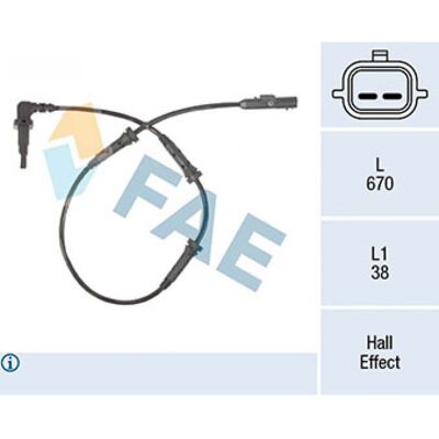 Sensor ABS FAE 78314 - Principio Hall Sensor ABS FAE 78314 - Principio Hall