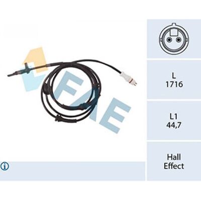 Sensor de velocidad de rueda FAE 78364 - ABS para Fiat Punto II Sensor de velocidad de rueda FAE 78364 - ABS para Fiat Punto II