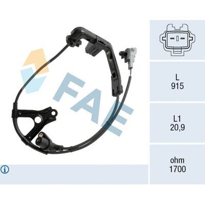 Sensor de velocidad de rueda Toyota Corolla VIII - ABS inductivo FAE 78578 Sensor de velocidad de rueda Toyota Corolla VIII - ABS inductivo FAE 78578