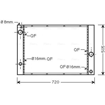 Radiador de aluminio PRASCO BWA2338 - Refrigeración del motor Radiador de aluminio PRASCO BWA2338 - Refrigeración del motor
