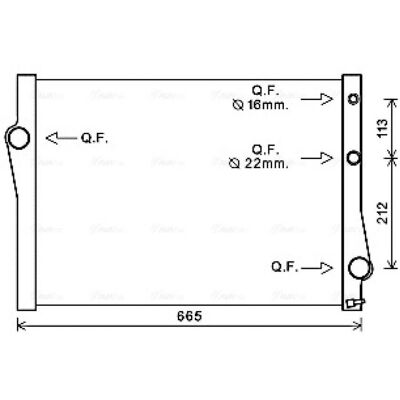 Radiador de aluminio PRASCO BWA2471 para BMW X5/X6 - Sistema de enfriamiento Radiador de aluminio PRASCO BWA2471 para BMW X5/X6 - Sistema de enfriamiento
