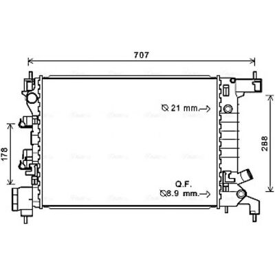 AVA QUALITY COOLING Radiador de Enfriamiento - Enfriador de Motor AVA QUALITY COOLING Radiador de Enfriamiento - Enfriador de Motor