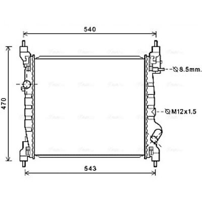Radiador de aluminio DWA2141 para Chevrolet Spark - Sistema de refrigeración Radiador de aluminio DWA2141 para Chevrolet Spark - Sistema de refrigeración