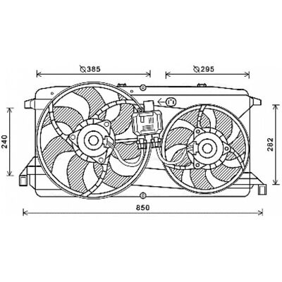 Prasco FD7579 Motor Ventilador de Radiador - Ford Transit Mk6 Prasco FD7579 Motor Ventilador de Radiador - Ford Transit Mk6