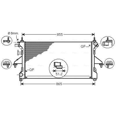 Radiador de aluminio PRASCO FTA2399 - Sistema de enfriamiento Radiador de aluminio PRASCO FTA2399 - Sistema de enfriamiento