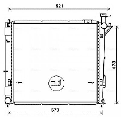 Hyundai HY2346 Radiador de Aluminio - Sistema de Enfriamiento Hyundai HY2346 Radiador de Aluminio - Sistema de Enfriamiento