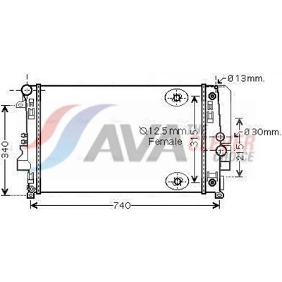 Radiador de aluminio PRASCO MSA2460 - Sistema de refrigeración Radiador de aluminio PRASCO MSA2460 - Sistema de refrigeración