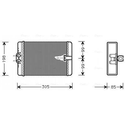 AVA QUALITY COOLING Calefactor interior de aluminio - Calefacción AVA QUALITY COOLING Calefactor interior de aluminio - Calefacción