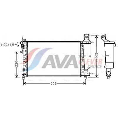 PRASCO PEA2216 Radiador - Aluminio, 532mm, 322mm, 23mm - Radiador PRASCO PEA2216 Radiador - Aluminio, 532mm, 322mm, 23mm - Radiador