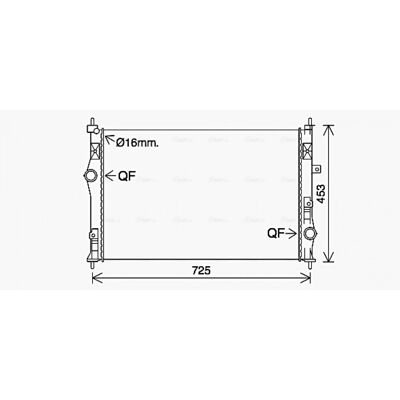 Radiador de aluminio PE2412 PRASCO - Sistema de enfriamiento Radiador de aluminio PE2412 PRASCO - Sistema de enfriamiento