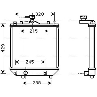 PRASCO SZA2064 Radiador de aluminio para Suzuki Wagon R+ 1.3 - Radiador PRASCO SZA2064 Radiador de aluminio para Suzuki Wagon R+ 1.3 - Radiador