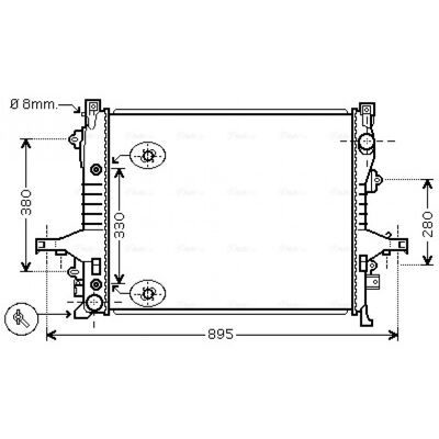 Radiador de aluminio PRASCO VO2133 - Enfriamiento del motor - Volvo XC90 I Radiador de aluminio PRASCO VO2133 - Enfriamiento del motor - Volvo XC90 I