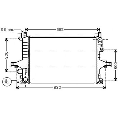 Radiador de motor de aluminio VOA2114 de PRASCO - Radiador del motor Radiador de motor de aluminio VOA2114 de PRASCO - Radiador del motor
