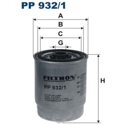 Filtro de Combustible Filtron PP 932/1 - Filtro de Combustible Filtro de Combustible Filtron PP 932/1 - Filtro de Combustible