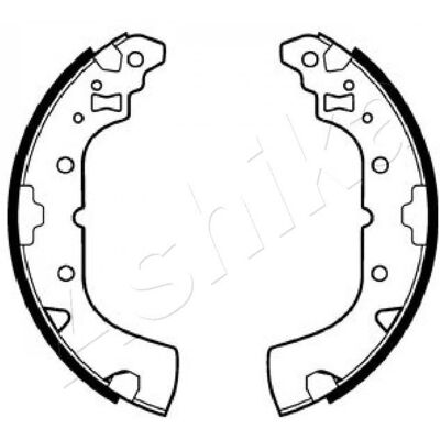 Ashika 4600A350 Zapatos de freno traseros - Zapatos de freno para Mitsubishi Attrage Space Ashika 4600A350 Zapatos de freno traseros - Zapatos de freno para Mitsubishi Attrage Space