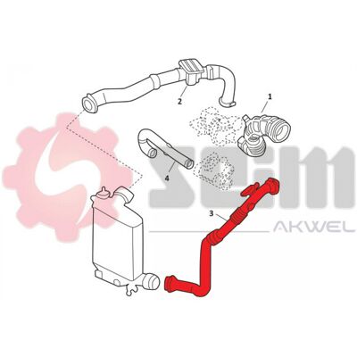 Manguera de Intercooler Turbo Seim - Kangoo Manguera de Intercooler Turbo Seim - Kangoo