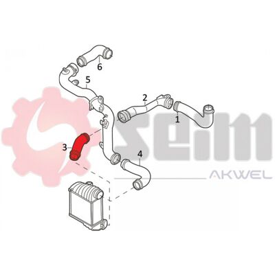 SEIM 1J0145834AB Manguera de admisión de turbo - Compatible con VW Audi Seat Skoda SEIM 1J0145834AB Manguera de admisión de turbo - Compatible con VW Audi Seat Skoda