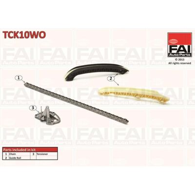 Kit de cadena de distribución FAI AutoParts TCK10WO - 118 eslabones Kit de cadena de distribución FAI AutoParts TCK10WO - 118 eslabones