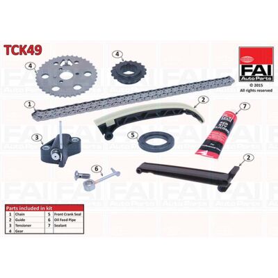 FAI AutoParts Juego de cadena de tiempo para Smart - 100 eslabones, engranajes y sellos FAI AutoParts Juego de cadena de tiempo para Smart - 100 eslabones, engranajes y sellos