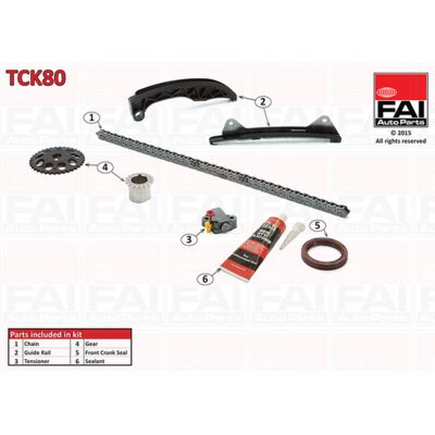 FAI AutoParts - TCK80 - Juego de cadena de distribución para Toyota Yaris, Aygo FAI AutoParts - TCK80 - Juego de cadena de distribución para Toyota Yaris, Aygo