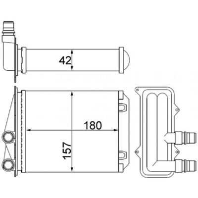 MAHLE ORIGINAL AH 246 000S - Radiador de calefacción para Renault Trafic 2/3, Opel Vivaro A MAHLE ORIGINAL AH 246 000S - Radiador de calefacción para Renault Trafic 2/3, Opel Vivaro A