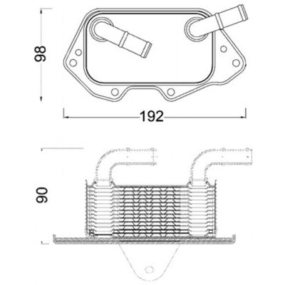 MAHLE CLC 186 000S Enfriador de aceite - Oil Cooler MAHLE CLC 186 000S Enfriador de aceite - Oil Cooler
