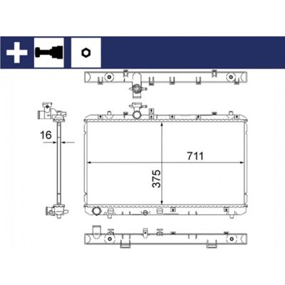 Radiador de motor MAHLE ORIGINAL CR 1314 000S - Enfriamiento del motor Radiador de motor MAHLE ORIGINAL CR 1314 000S - Enfriamiento del motor