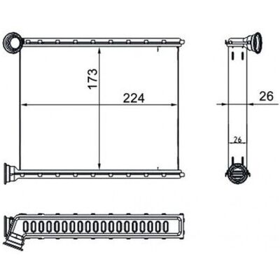 Intercambiador de calor Mahle - Compatible con Citroën C3, Peugeot 308 - Sistema de calefacción Intercambiador de calor Mahle - Compatible con Citroën C3, Peugeot 308 - Sistema de calefacción