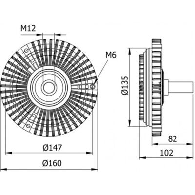 Mahle A6162000322 Acoplador Visco para ventilador de radiador - G-Klasse Mahle A6162000322 Acoplador Visco para ventilador de radiador - G-Klasse