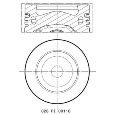 MAHLE 028 PI 00116 002 Pistón - Partes del motor MAHLE 028 PI 00116 002 Pistón - Partes del motor